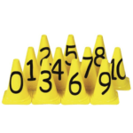 Cones with numbers