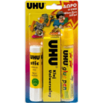 Κόλλα UHU Stick 21gr + UHU Γενικής Χρήσης + Glue Pen ΔΩΡΟ
