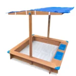 Wooden Children's Sandbox with Canopy - Image 3