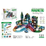 Colorful Magnetic Track with 2 cars 131 pcs