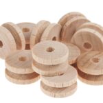 Wooden Pulley 10 pieces (15x7.5 mm)