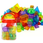 Colorful Transparent 3D Geometric Shapes