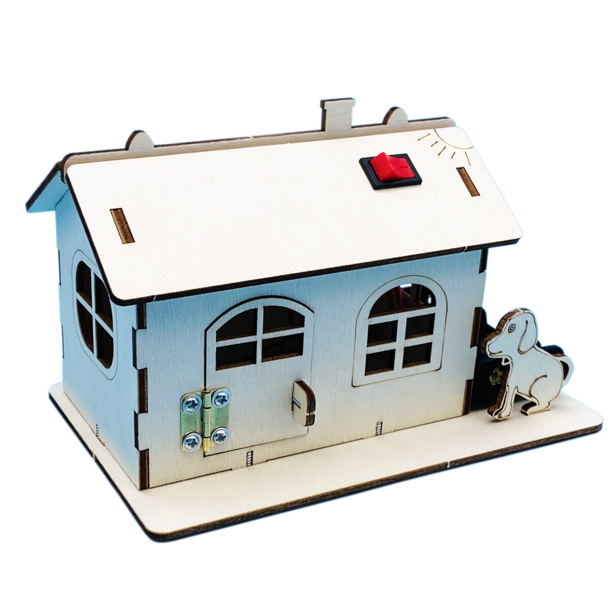 Wooden House with LED Light - Image 2