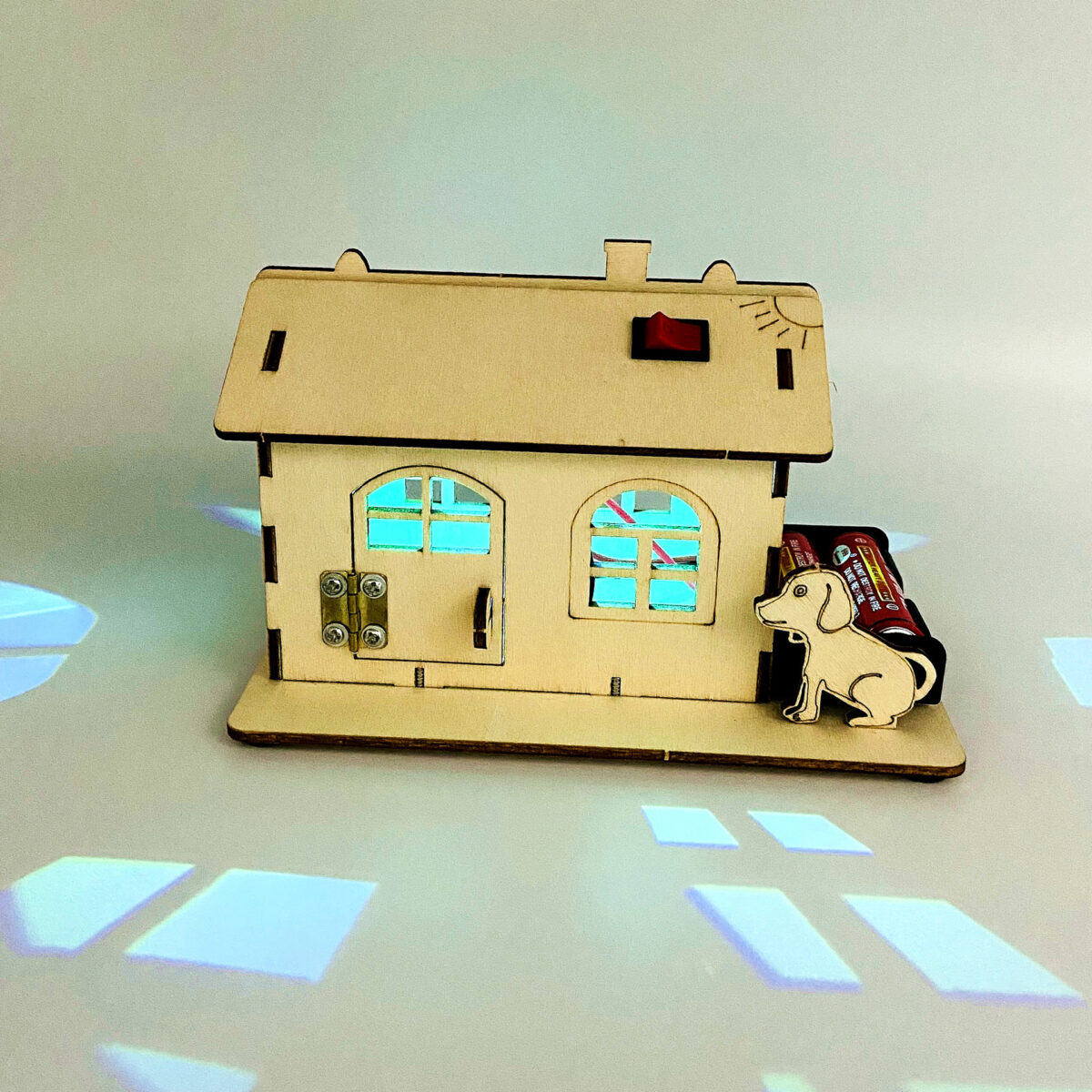 Wooden House with LED Light - Image 4