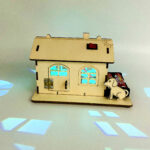 Wooden House with LED Light - Image 4
