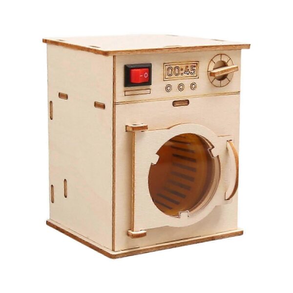 Wooden Washing Machine Kit with Electric Circuit
