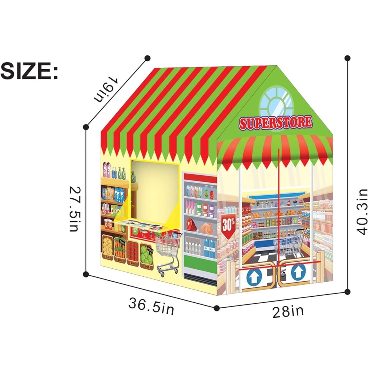 Kids’ Play Tent – “Superstore” Playhouse - Image 5