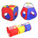 Kids Play Tent & Tunnel Set – 3 Pieces - Image 3