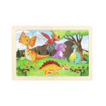 Children’s Wooden Puzzle Set with 3 Thematic Designs - Image 2