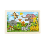 Children’s Wooden Puzzle Set with 3 Thematic Designs - Image 3