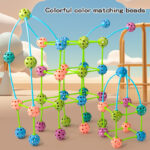 Educational Building Blocks Toy with Balls & Rods – 132 Pieces Set - Image 3