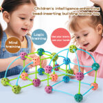 Educational Building Blocks Toy with Balls & Rods – 132 Pieces Set - Image 4