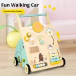 Montessori Wooden Activity Walker – Push & Play Baby Walker - Image 5