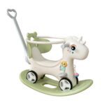 Kids Rocking & Ride-On Unicorn with Push Handle - Image 7