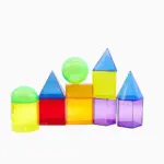 Clear Geometric Shapes Set 12-Pieces