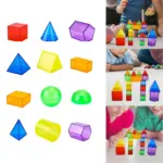 Clear Geometric Shapes Set 12-Pieces - Image 3